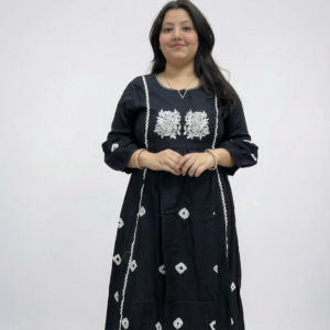 Elegant Black Embroidered Suit